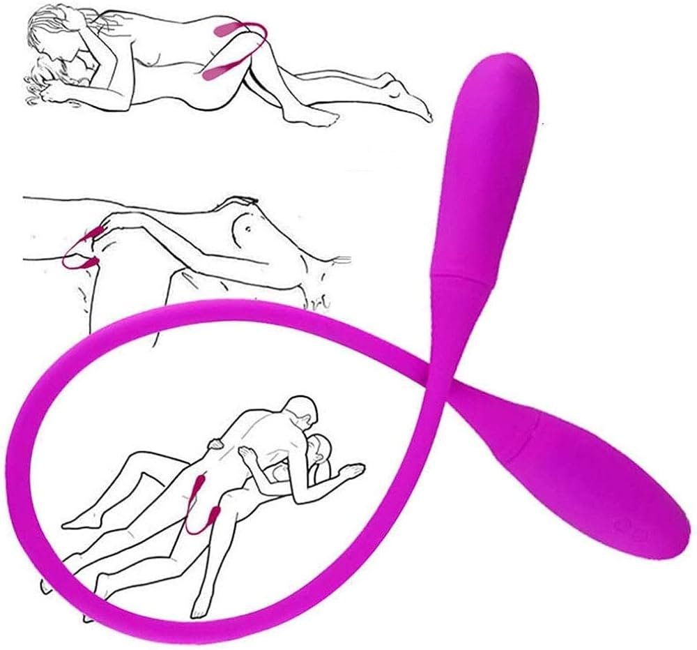 ouple Vibrator Double Dildo – 7 Mode Silicone Strap-On for Clitoris, G-Spot, Vaginal & Anal Stimulation, Dual Pleasure Sex Toy for Couples & Lesbian Use