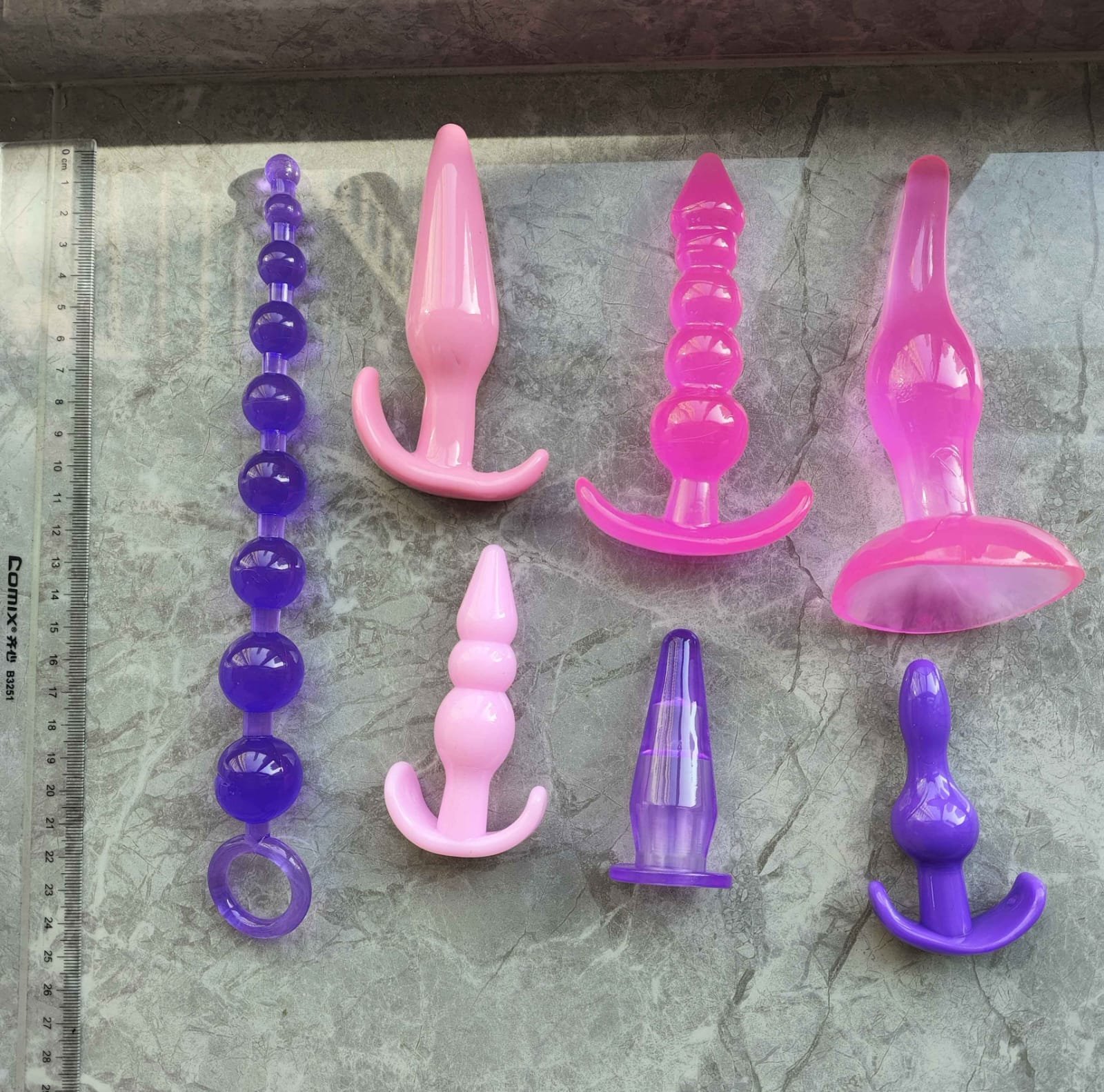 Anal Plug Kit, Silicone Butt Plugs & Beads for Men & Women, Waterproof & Body-Safe