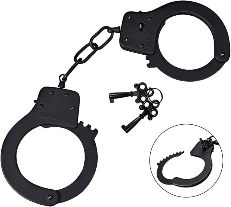 Black Metal Handcuffs with Safety Keys